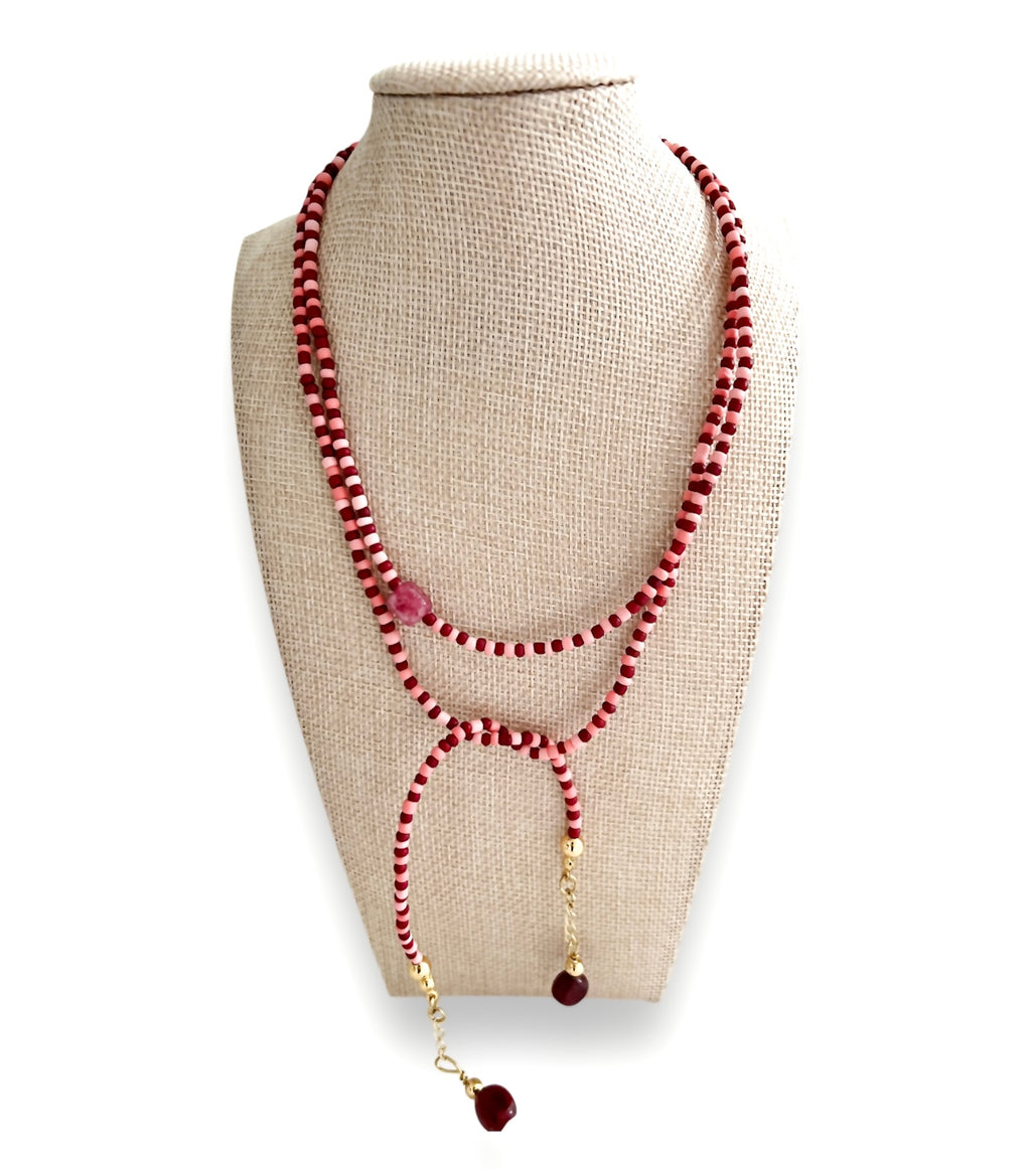 Strawberries Necklace Strawberry Quartz Cherry Nugget bead